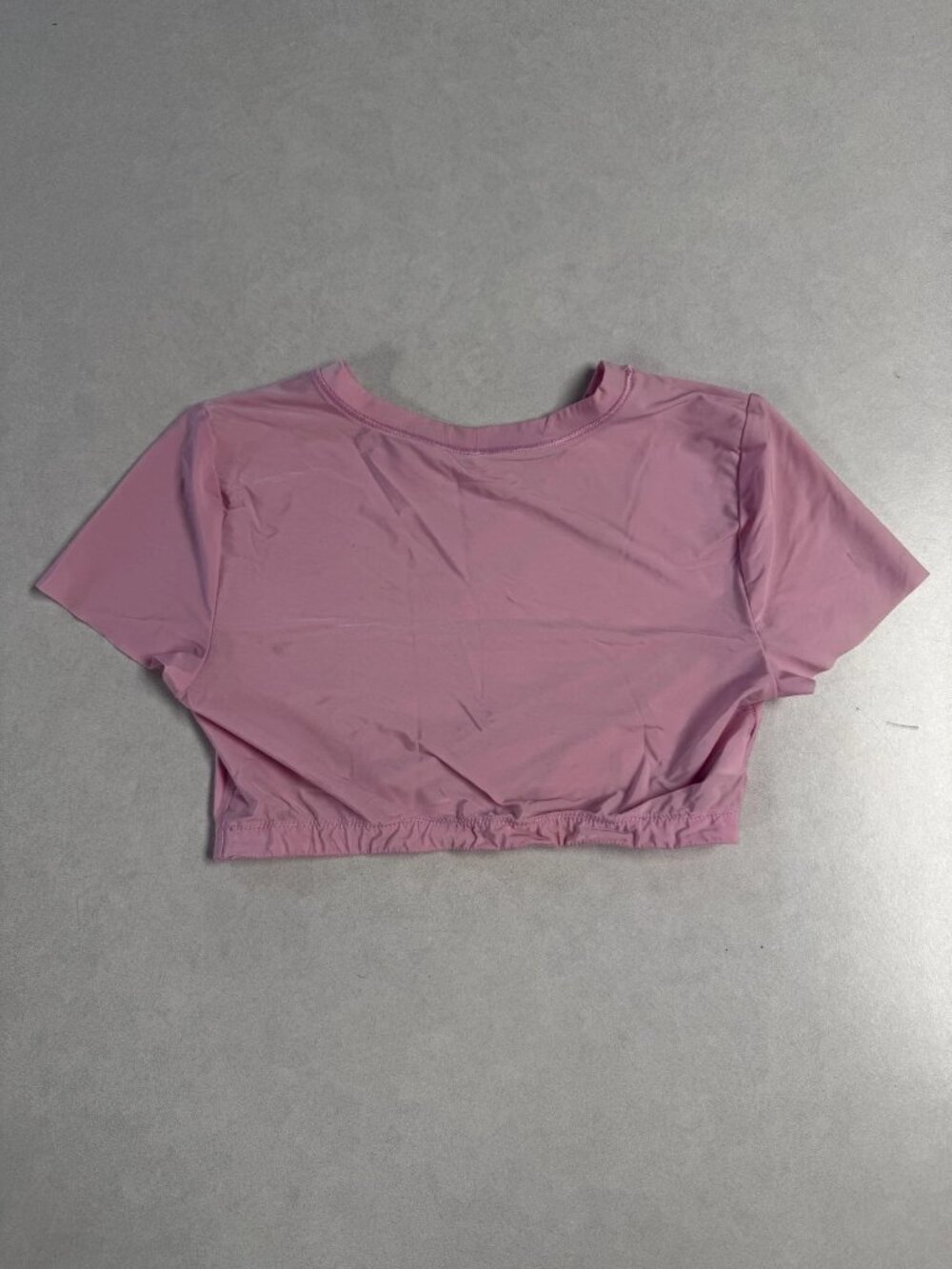 WORN Aerie Smoothez Womens Short Sleeve Crop Top Pink Size M - Picture 3 of 4
